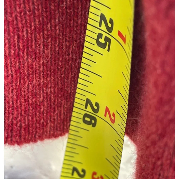 Neiman Marcus Cloud Cashmere Mens Pullover Long Sleeve V Neck Sweater Red Sz L - Picture 8 of 11